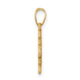 Polished GRADUATE 2023 Under Cap Charm Pendant in Real 14k Yellow Gold