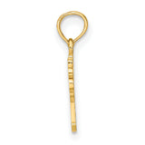 14k Yellow Gold Pendant Charm, Daddys Girl Design Symbolizing Father-Daughter Bond