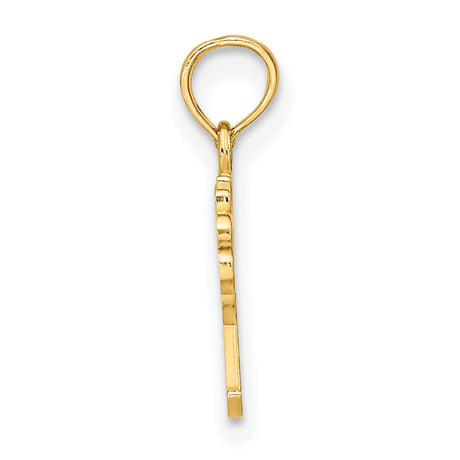 14k Yellow Gold Pendant Charm, Daddys Girl Design Symbolizing Father-Daughter Bond
