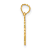 14k Yellow Gold Pendant, Stylized Girl Holding Hashtag, Sister Bond Charm Jewelry
