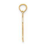14k Yellow Gold Heart Pendant with 15 Años and Floral Motif for Quinceañera