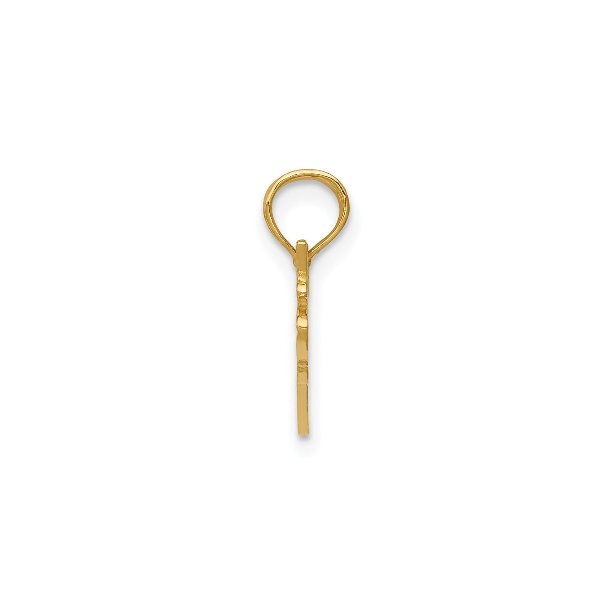 14k Yellow Gold Airplane Pendant Charm with Detailed Aircraft Design, Aviation Jewelry for Men or Unisex