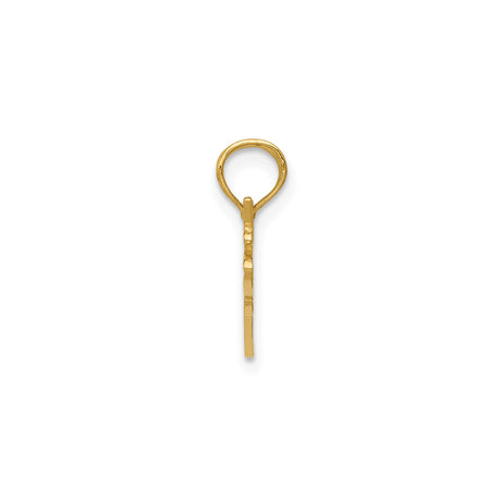 14k Yellow Gold Airplane Pendant Charm with Detailed Aircraft Design, Aviation Jewelry for Men or Unisex