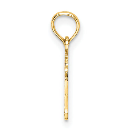 14k Yellow Gold Oy Vey Pendant, Yiddish Phrase, Jewish Cultural Charm for Women or Unisex Wear