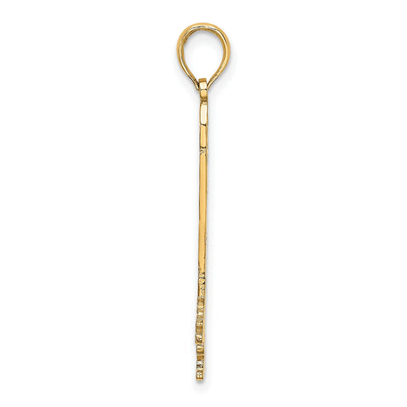 14k Yellow Gold Washington DC Pendant with Monument Design and Script Engraving