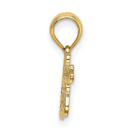 14k Yellow Gold Puerto Rican Princess Pendant, Custom Script Nameplate Charm for Women