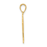 14k Yellow Gold Poker Card Pendant, Royal Flush Las Vegas Gambling Charm