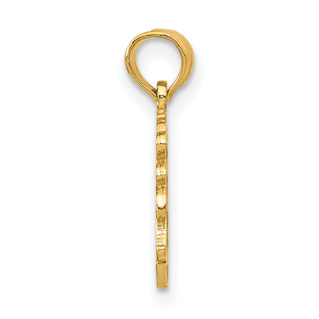 14k Yellow Gold Las Vegas Pendant, Bold Script City Charm, Modern Travel Souvenir Jewelry