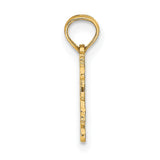 Taurus Word And The Bull Zodiac Symbol Charm Pendant in Real 14k Yellow Gold