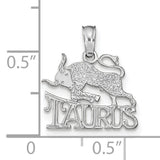 TAURUS Zodiac Charm Pendant in Real 14k White Gold