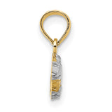 14k Multi-Tone Gold Alligator Pendant, Realistic Reptile Charm, Wildlife Theme