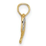 14k Multi-Tone Gold Saddle Pendant, Western Cowboy Charm, Two-Tone Equestrian Rodeo Style