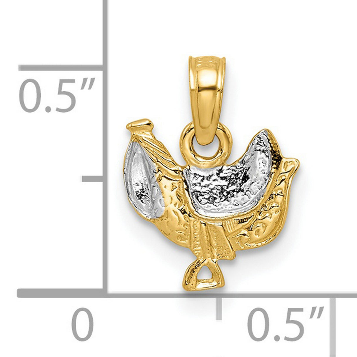 14k Multi-Tone Gold Saddle Pendant, Western Cowboy Charm, Two-Tone Equestrian Rodeo Style