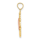 14k Two-Tone Gold Mexico Pendant with Rose Gold Eagle, Unisex Latin Heritage Jewelry