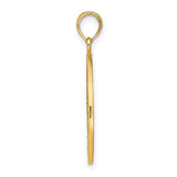 14k Yellow and Rhodium Gold Filigree Pendant with Open Vine and Leaf Design