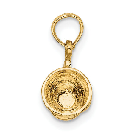 14k Multi-Tone Gold Baptism Pendant, Christian Catholic Bucket Design Charm