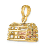 14k Two-Tone Gold Jesus Lattice Pendant, Religious Christian Symbol, Unisex Spiritual Charm