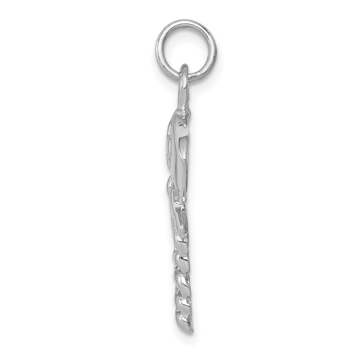 14k White Gold Nurse Pendant with Cap, Caduceus Symbol and Medical Cross Charm