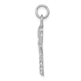 14k White Gold Nurse Pendant with Cap, Caduceus Symbol and Medical Cross Charm