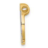 14k Multi-Tone Gold Horseshoe Pendant, Polished Western Luck Charm, Unisex Jewelry