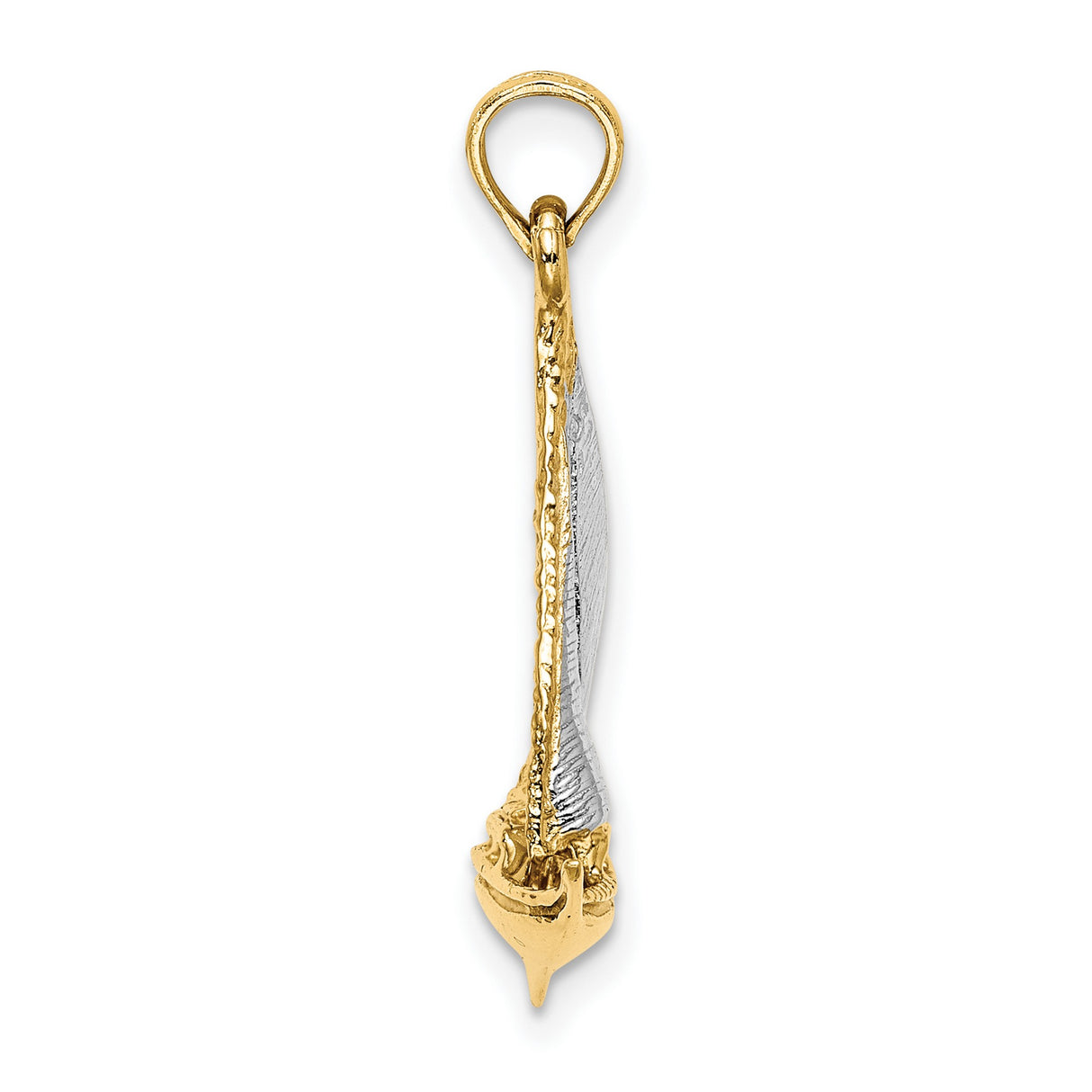 14k Multi-Tone Gold Sailboat Pendant, Nautical Theme Unisex Jewelry