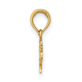 14k Yellow Gold Firefighter Wife Pendant, Solid Charm with Message and Sentimental Theme