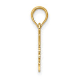 14k Yellow Gold Firefighters Daughter Pendant with Fire Helmet and Heart Cutout
