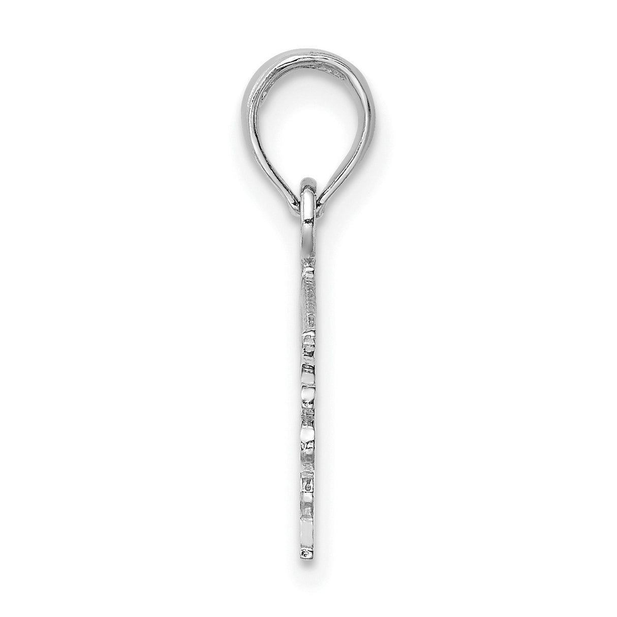 14k White Gold Firefighters Daughter Pendant with Helmet and Hose Design