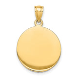 14k Multi-Tone Gold Military Hat Pendant, Detailed Service Cap Design, Patriotic Theme for Men