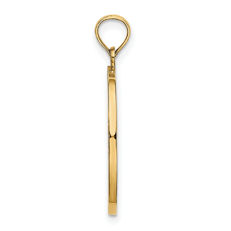 14k Multi-Tone Gold Oval Prayer Kneeling Medallion Pendant, Religious Charm for Baptism or Communion