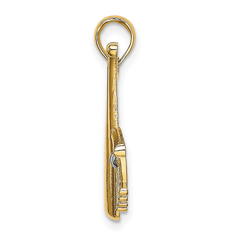14k Multi-Tone Gold Baseball Bat, Glove, and Ball Pendant, Sports Charm for Unisex Fans and Athletes