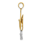 14k Multi-Tone Gold Graduation Cap Pendant with Detailed Tassel Charm, Unisex Academic Jewelry