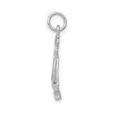 14k White Gold Scales of Justice Pendant, Balance Symbol Charm, Law Theme Jewelry