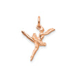 14k Rose Gold Ballerina Pendant with Graceful Dancer Charm, Ballet Theme Jewelry for Women