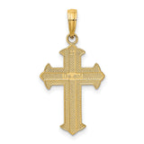 Cross Charm Pendant in Real 14k Multi-Tone Gold