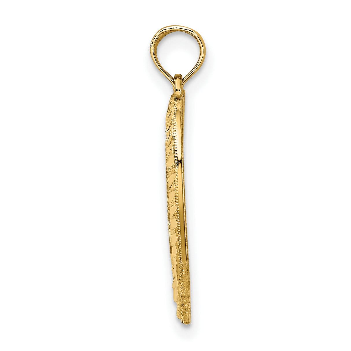 14k Multi-Tone Gold Grandma Pendant with Open Heart and Script Design