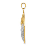 14k Multi-Tone Gold Pendant with Sand Dollar and Seashell Design, Ocean-Inspired Nautical Theme
