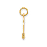 14k Yellow Gold Double Eighth Note Pendant, Musical Symbol Charm for Women or Unisex