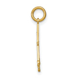 14k Two-Tone Gold Cross Pendant with Rhodium Accents, Filigree Scrollwork, Diamond Cut Details