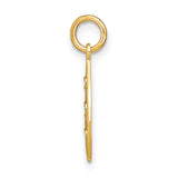 14k Multi-Tone Gold Teardrop Pendant with Rhodium Detail and Filigree Design for Women