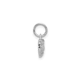 14k White Gold Comedy Tragedy Mask Pendant, Drama Charm for Theater Lovers and Actors