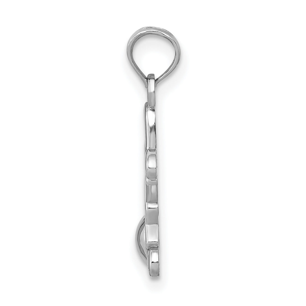 14k White Gold Pendant with Playful Handstand Design, Minimalist Family Charm