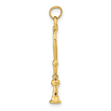 14k Yellow Gold Ankh Cross Pendant, Openwork Egyptian Symbol of Life Charm, Unisex Spiritual Jewelry
