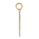 14k Yellow Gold RN Caduceus Pendant, Registered Nurse Medical Symbol Charm