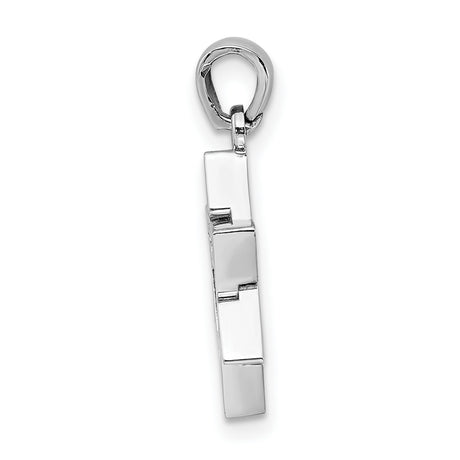 14k White Gold Star of David Pendant, Open Hexagram Religious Jewelry for Women or Unisex Wear