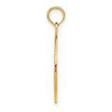 14k Yellow Gold Dolphin Heart Pendant with Marco Island Text and Nautical Design