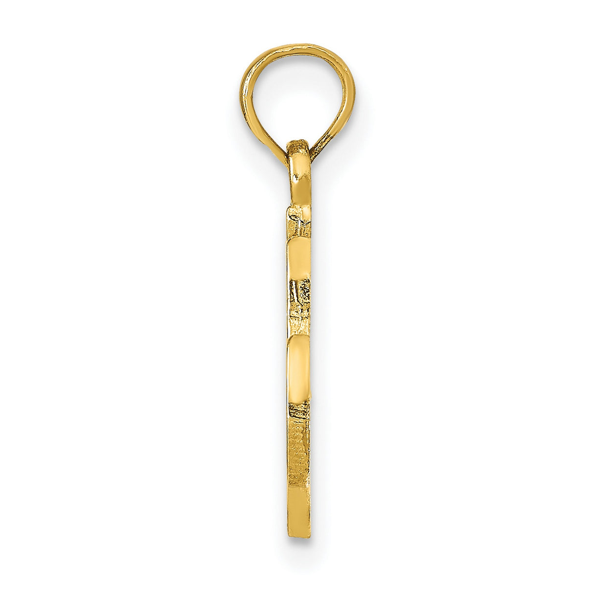 14k Yellow Gold Marthas Vineyard Pendant, Detailed Island Outline Charm, Coastal Map Jewelry
