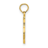 14k Yellow Gold Marthas Vineyard Pendant, Detailed Island Outline Charm, Coastal Map Jewelry