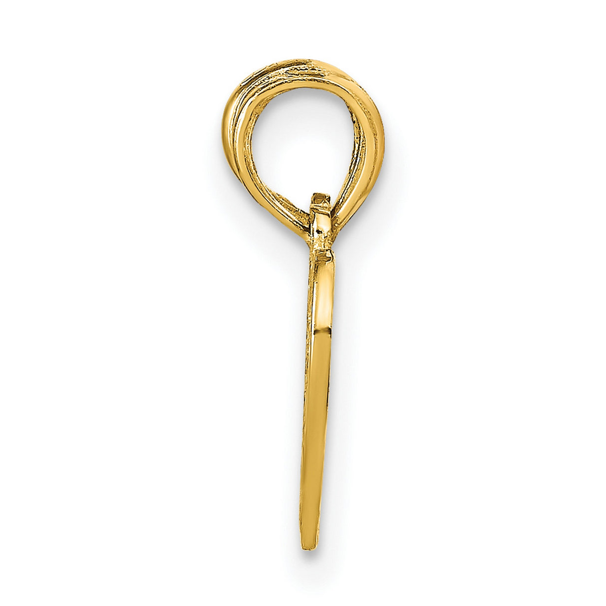 Polished 2 Piece Break Apart BEST FRIENDS Hearts Charm Pendant in Real 14k Yellow Gold
