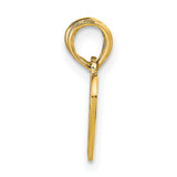 Polished 2 Piece Break Apart BEST FRIENDS Hearts Charm Pendant in Real 14k Yellow Gold